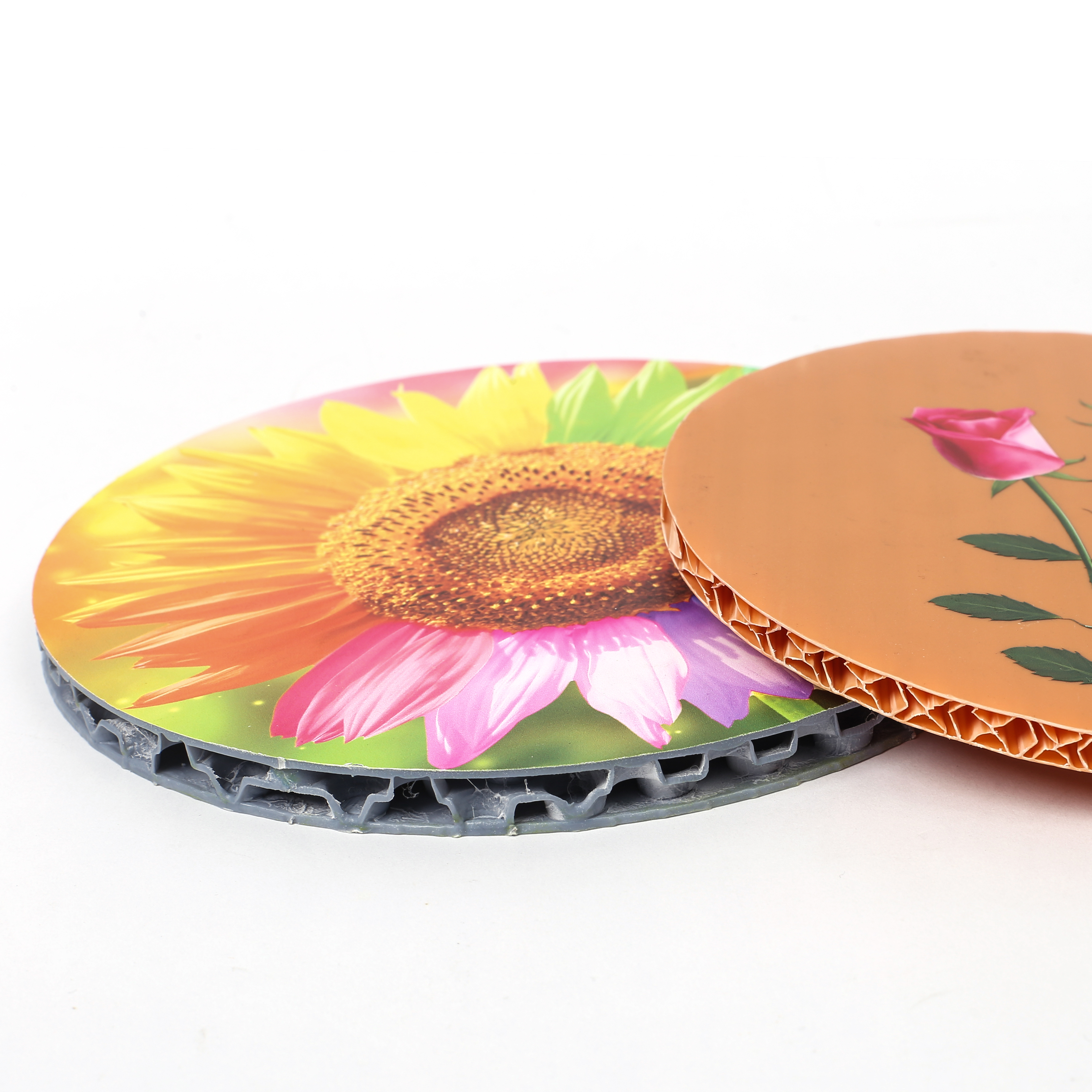 Printed pattern corrugated board Wellpappe mit bedrucktem Muster