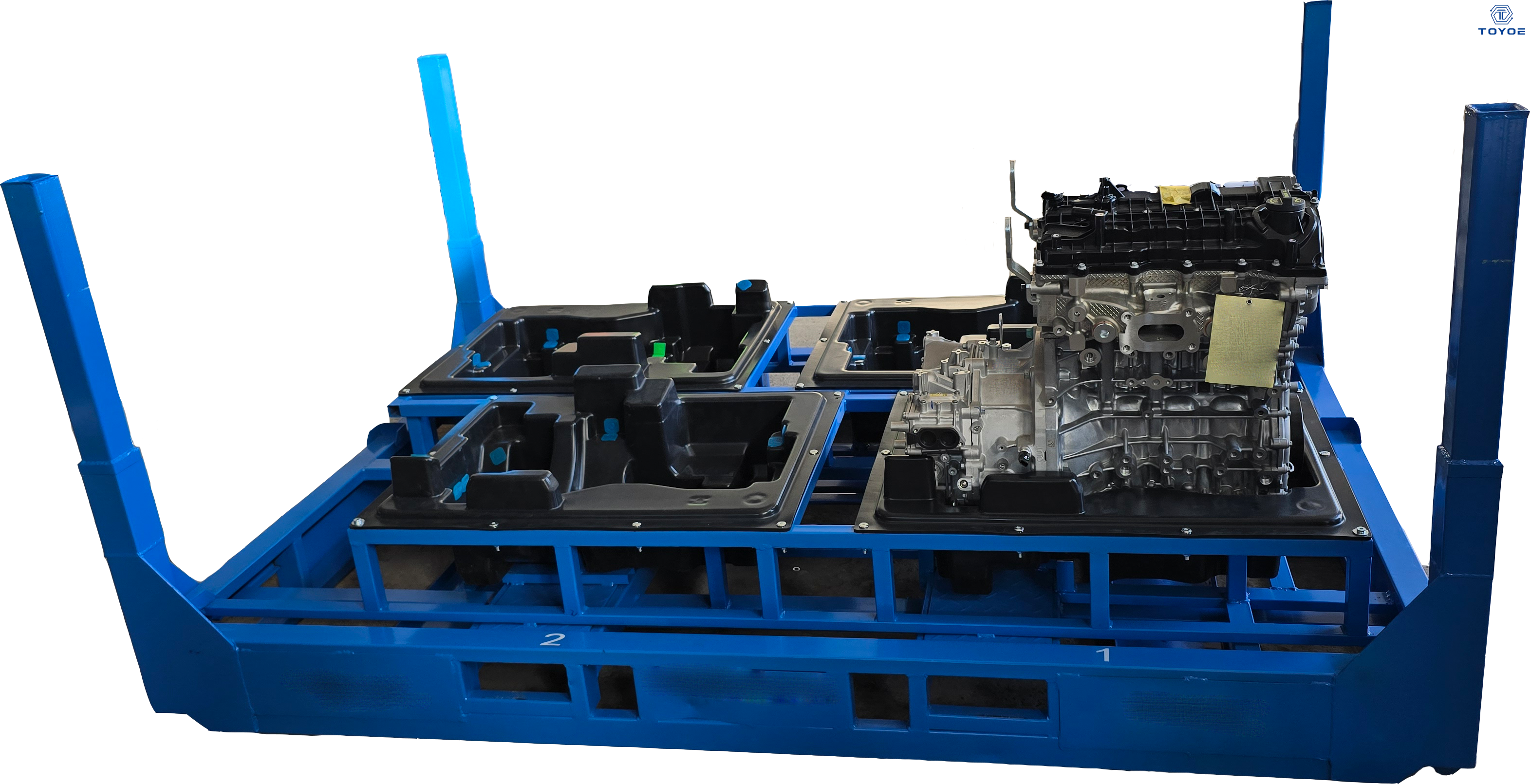 Verstellbares, robustes Metallregal für die Aufbewahrung von Kfz-Motoren