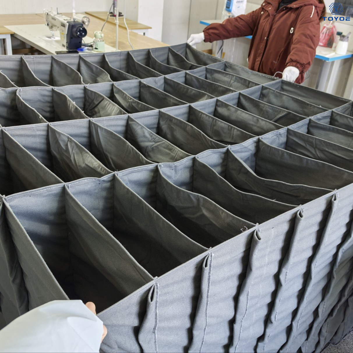 Verpackungsbehälter im Canvas -Schnittbeutelstil