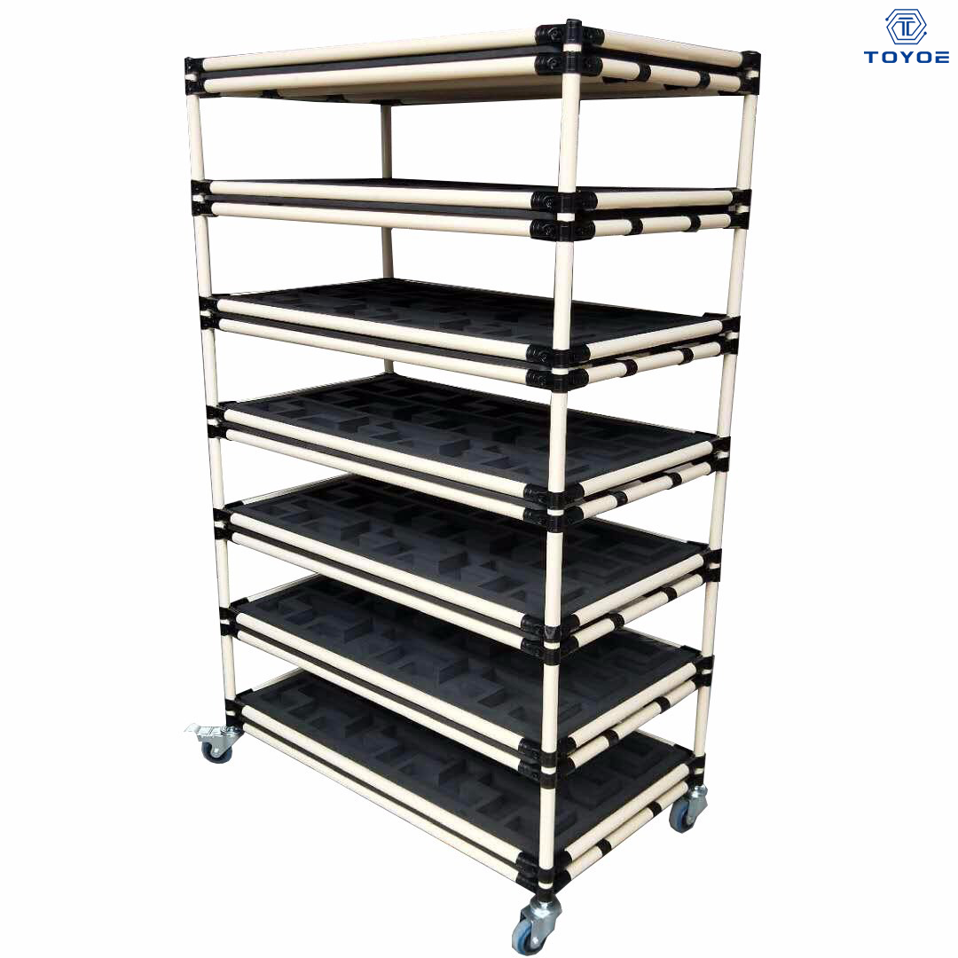 Automatisierter Umsatz und Lagerung von Kabelstangenkarren innerhalb der Fabrik