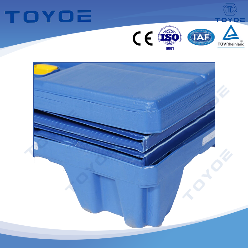 Großhandel RFID -Tag Blue HDPE -Faltpalettenbehälter falten