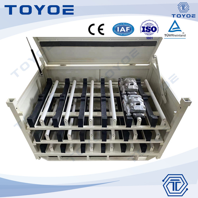 Die Transportboxen von ZF sichern sich um Auto -Teile. 