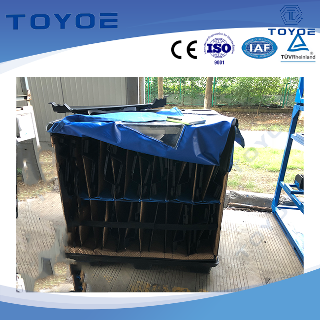 Haltbarer Kunststoffpalettenbehälter, anpassbare Liner enthalten